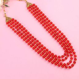 JIYANSHI FASHION Men Gold-Plated Beaded Necklace-50
