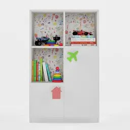 boingg! - a happy start Joy Ride Engineered Wood Kids Storage Cabinet in White Colour-picture-4