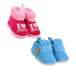 NESKA MODA Blue Cotton Booties-13