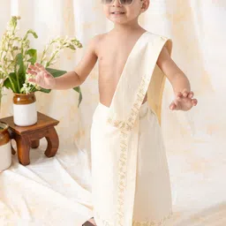Tiber Taber Boy Coconut Tree Solid Mundu-45