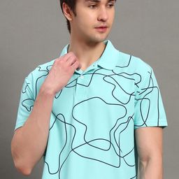 GET GOLF Men Printed Polo Collar T-shirt-image-22