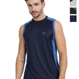 FTX Men Pack of 4 Dri-FIT Colourblocked Round Neck T-shirts-picture-49