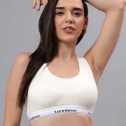 La Intimo Women Full Coverage Lightly Padded Padded Racerback Workout Bra-20