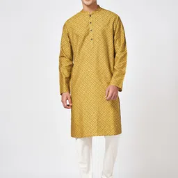 indus route by Pantaloons Geometric Printed Straight Kurta-image-95