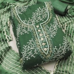 ASISA Floral Embroidered Beads And Stones Unstitched Dress Material-image-75