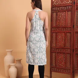Anouk Rustic Floral Printed Halter Neck Straight Kurta-64