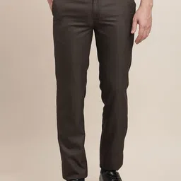 Turtle Men Tailored Slim Fit Formal Trousers-image-90