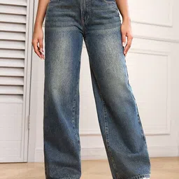NU CLOTHS Women Jean Baggy High-Rise Light Fade Stretchable Jeans-picture-10