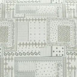 Ariana White & Grey Geometric 210 TC King Bedsheet with 2 Pillow Covers-image-22