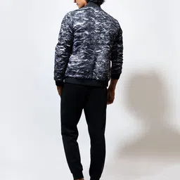 VIVEK KARUNAKARAN Men Bomber with Patchwork Jacket image 3