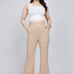 NU CLOTHS Women Relaxed Straight Leg High-Rise Trousers-image-95