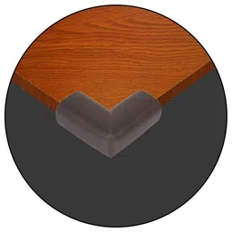 Safe-O-Kid Corner Guard Cushions L-Shaped Large Size Pack of 4 - Brown Texture-picture-47