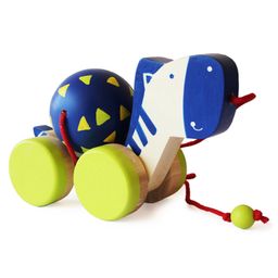 Shumee Wooden Zeebo The Zebra Pull Along Toy - Blue-27