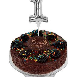 Amfin Number One Foil Balloon Cake Topper - Silver-image-39