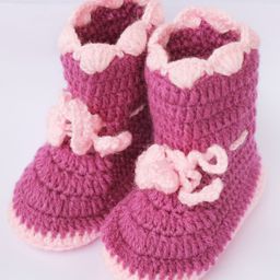 Woonie Solid Colour Ankle Length Booties - Purple-17