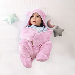 Mi Arcus Premium Flurry Hooded Blanket - Pink-69