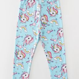 Kookie Kids Full Length Lounge Pants Unicorn Print - Blue-image-66