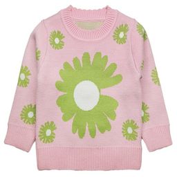 Kookie Kids Full Sleeves Sweater Floral Print - Light Pink-picture-37
