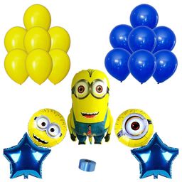 Shopperskart Cartoon Theme Party Decoration Kit Yellow Blue - Pack of 36-image-58