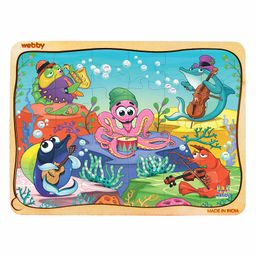Webby Underwater Orchestra Wooden Jigsaw Puzzle Multicolor - 24 Pieces-11