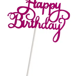 Party Anthem Happy Birthday Cake Topper - Pink-picture-35