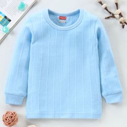 Babyhug Full Sleeves Thermal Vest - Blue-image-9