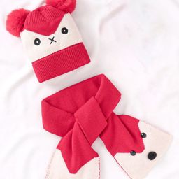 Babyhug Woollen Cap and Muffler Set Red - Diameter 9.5 cm-image-9
