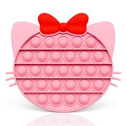 FunBlast Kitty Shape Pop Bubble Stress Relieving Silicone Pop It Fidget Toy - Multicolor-21