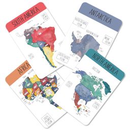 Doxbox World Continents And Oceans Flashcard - Multicolor-3