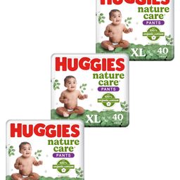 Huggies Nature Care Pants, Extra Large Size (12-17 Kg) Premium Baby Diaper Pants 40 Count - (Pack of 3)-image-69