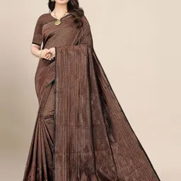 AMRUTKALA SAREES Woven Design Zari Banarasi Saree-image-80