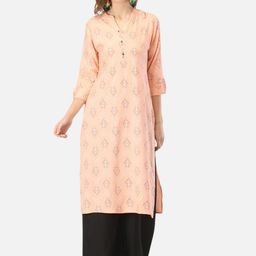 Biyu Bandhani Printed Regular Cotton Straight Kurta-image-22