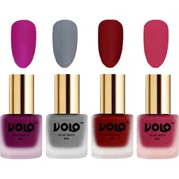 VOLO Set of 4 Velvet Dull Matte Nail Polish - 8 ml Each - 14-20-22-43-image-97