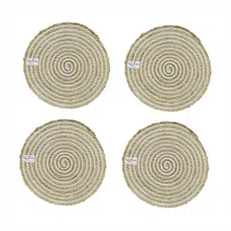 BulkySanta Beige 4 Pcs Round Table Placemats-image-87