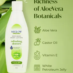 MEGLOW Set Of 4 Moisturizing Body Lotion With Aloe Vera - 150 ml Each image 3