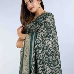 PBS Prints Semi Digital Printed Tussar Silk Saree-picture-44