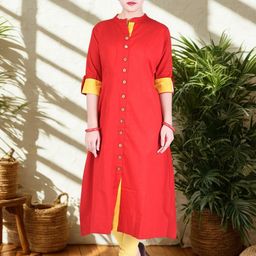 Vaidiki Women Cotton Anarkali Kurtas-image-36