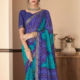 THE FASHION ATTIRE Ethnic Motifs Bandhani Printed Saree-picture-35