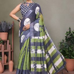 Lookmark Geometric Printed Saree-image-3