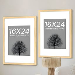 Art Street Beige 2 to 4 Pieces Wood Wall Photo Frames-image-91