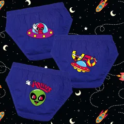 NUSYL Boys Pack Of 3 Printed Mid Rise Basic Briefs - NUBCBRFPO3.0144-picture-51