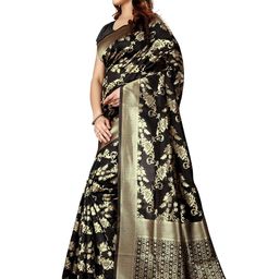 KALINI Woven Design Zari Silk Blend Kanjeevaram Saree-image-97