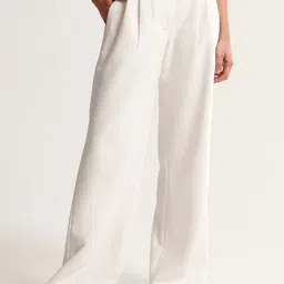 FNOCKS Women Relaxed Straight Leg Loose Fit High-Rise Pleated Trousers-picture-49