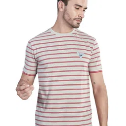 BE POSITIVE Men Striped Round Neck T-shirt-image-63