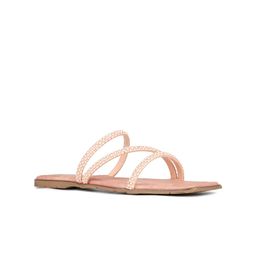 Inc 5 Women Striped Party Open Toe Flats-64