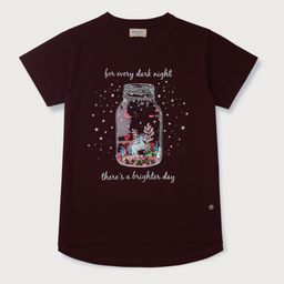 Gini and Jony Girls Graphic Printed Applique Cotton T-shirt-image-59
