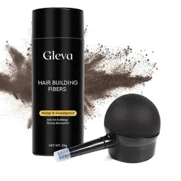 Gleva Hair Building Fibers With Applicator - 25 g - Dark Brown-picture-13