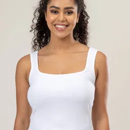 Redamancii Women Solid Square Neck Polycotton Top-image-59