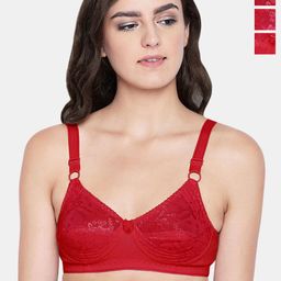 Bodycare Pack of 3 Full Coverage Non Padded Non wired Seamless cup Bra-19
