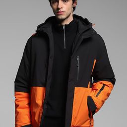 Jack & Jones Men Colourblocked Open Front Jacket with Patchwork-12